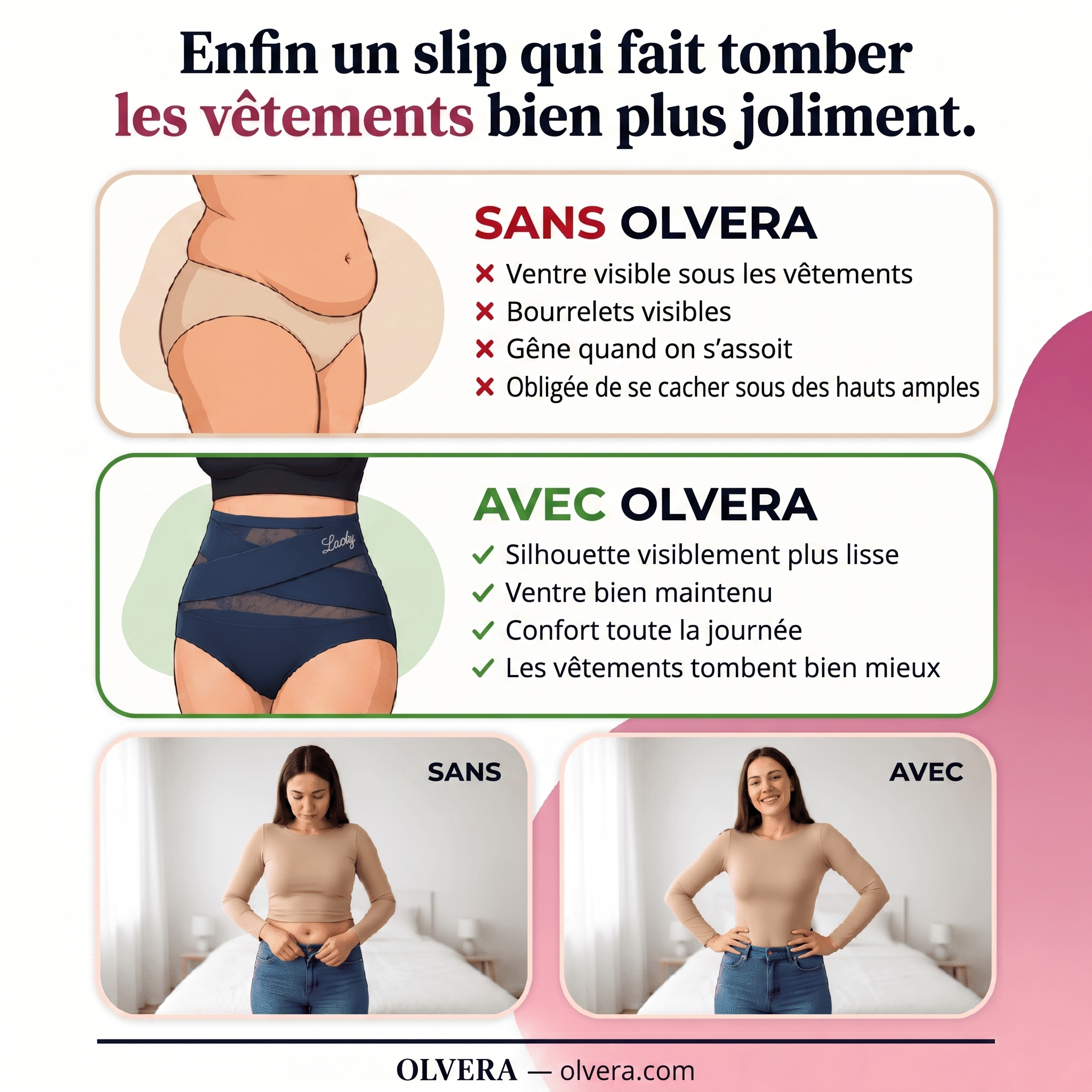 Slip Gainant Taille Haute — Contrôle du Ventre Sans Couture