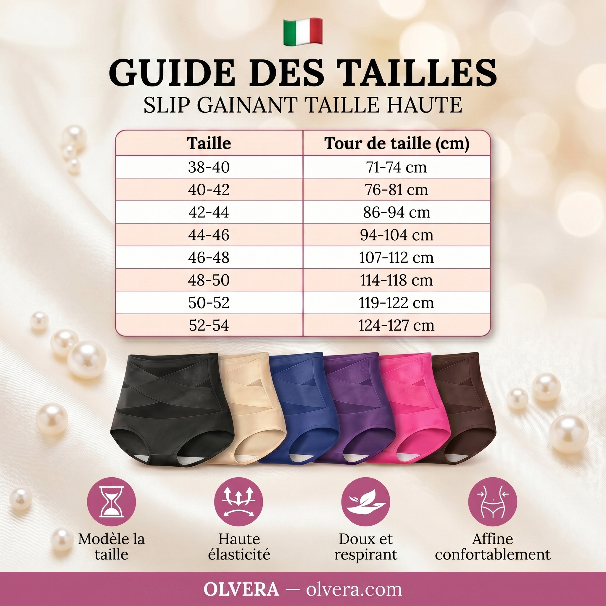 Slip Gainant Taille Haute — Contrôle du Ventre Sans Couture