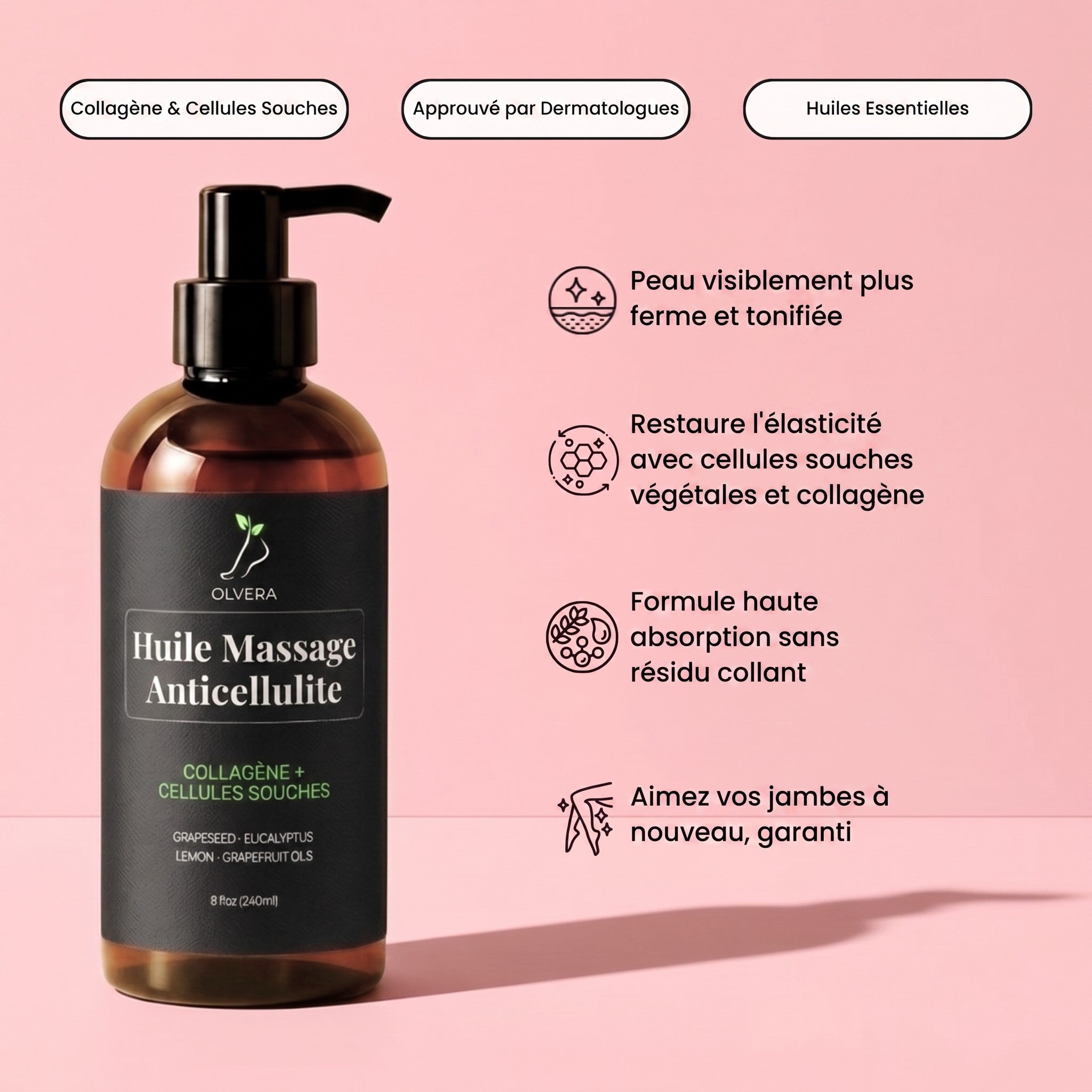 Huile de massage anti-cellulite Olvera