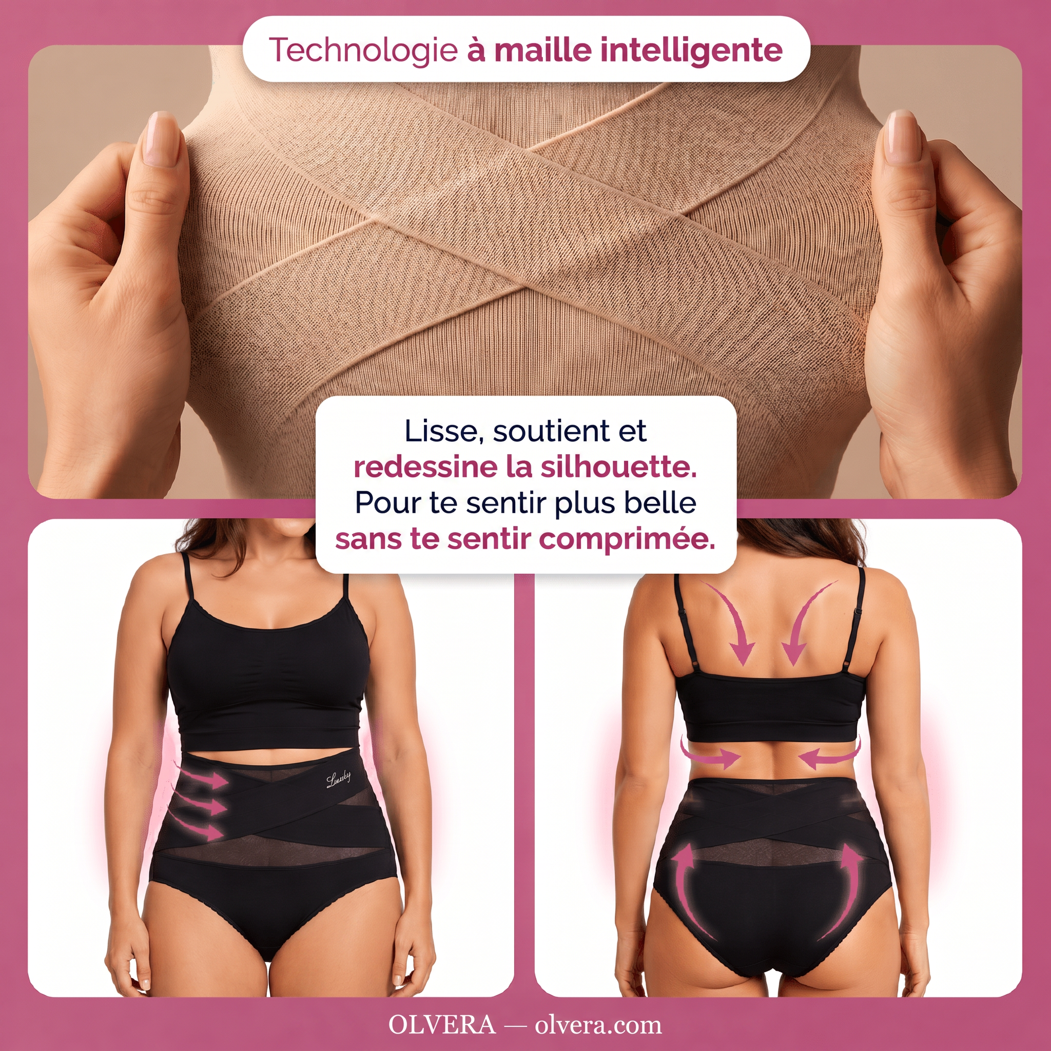 Slip Gainant Taille Haute — Contrôle du Ventre Sans Couture