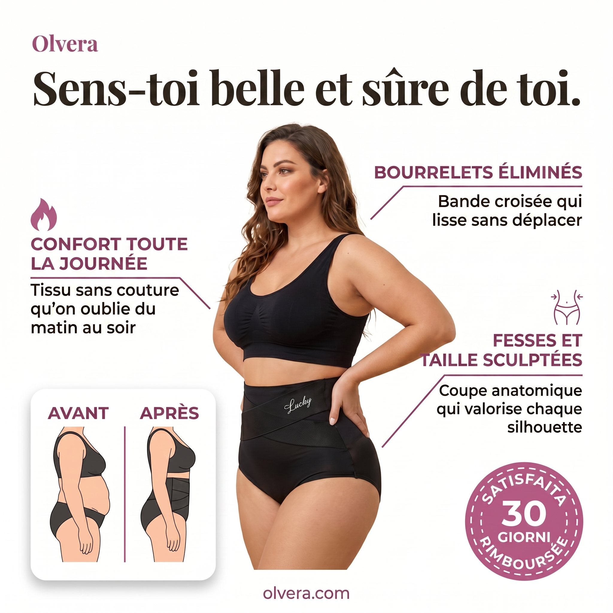 Slip Gainant Taille Haute — Contrôle du Ventre Sans Couture